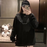 Grunge Plain Gothic Sweatshirt