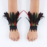 Punk Gothic Feather Wrist Cuff