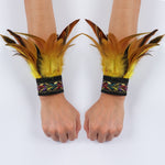 Punk Gothic Feather Wrist Cuff