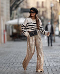 Glitter  High Waisted Pants