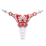 Embroidered Butterfly Thong (various colors)
