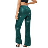 Bling Sparkling Sequined Flare Pants