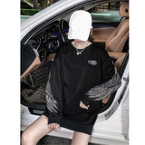 Rhinestone Streetwear Pullover Sweatshirt