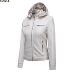 Ladies' Hooded Moto Jacket