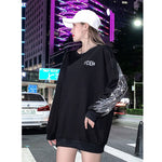 Rhinestone Streetwear Pullover Sweatshirt