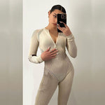 Long Sleeve Sweater Jumpsuits