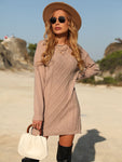 Round Neck Knit Sweater Dress