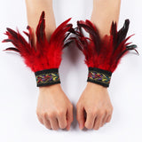 Punk Gothic Feather Wrist Cuff