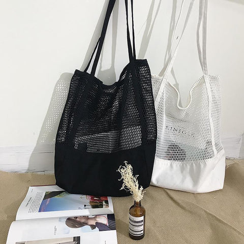 Mesh Hollow Out Tote Bag