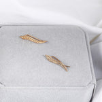 Leaf Stud Ocicat Earrings