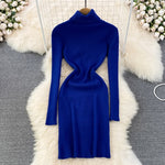 Elegant Turtleneck Knit Bodycon Dress