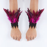 Punk Gothic Feather Wrist Cuff