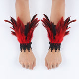 Punk Gothic Feather Wrist Cuff