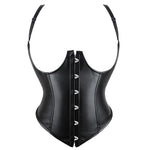 Leather-like Halter Corselet Top