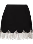 Patchwork Chain Minskin High-waisted Skirt