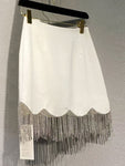 Patchwork Chain Minskin High-waisted Skirt