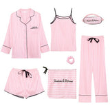 7-piece Pixie-Bob Satin Pajama Set