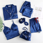 7-piece Pixie-Bob Satin Pajama Set