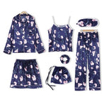 7-piece Pixie-Bob Satin Pajama Set