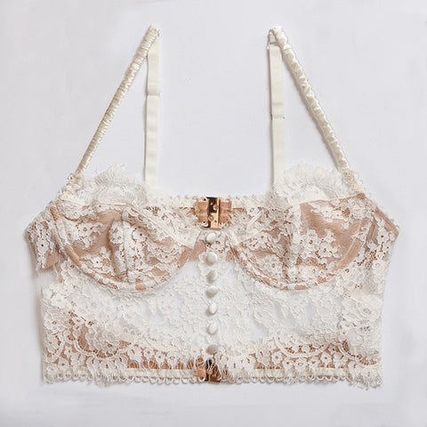 Scottish Fold Cut-out Lace Bra