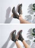 Snakeskin Pointed Toe Boots