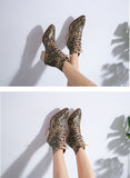 Snakeskin Pointed Toe Boots