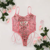 Floral Burmilla Lace Up Bodysuit