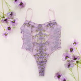 Floral Burmilla Lace Up Bodysuit