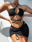 Balinese Halter Lace Up Wrap