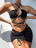 Balinese Halter Lace Up Wrap