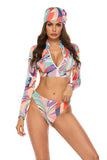 Three Piece Long sleeve Bikini